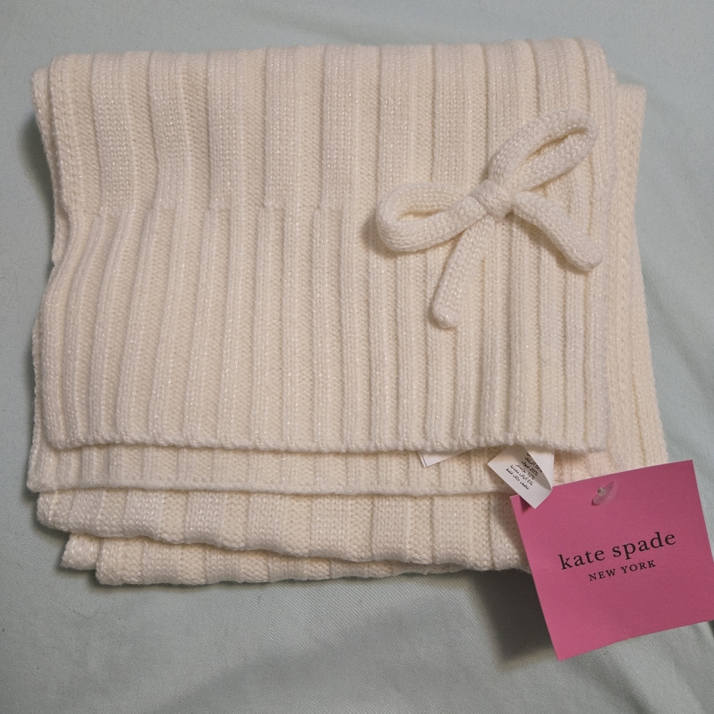 Kate Spade Cream Knit Scarf